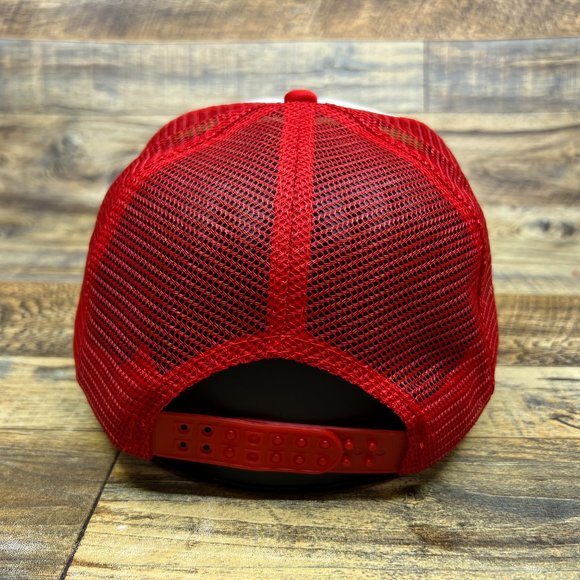 McDonald's Mens Trucker Hat Red Snapback Vintage 1961 Logo Hamburger Ball Cap - Picture 5 of 8